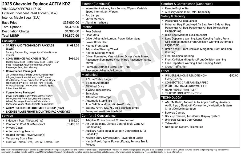 2025 Chevrolet Equinox AWD ACTIV 1.5T's photo