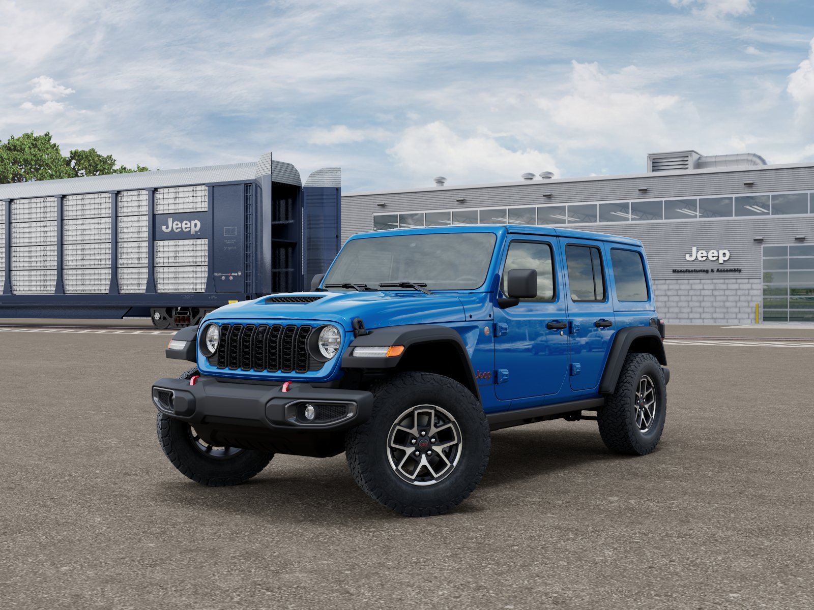 New 2026 Hydro Blue Pearl-Coat Exterior Paint Jeep Rubicon image 1