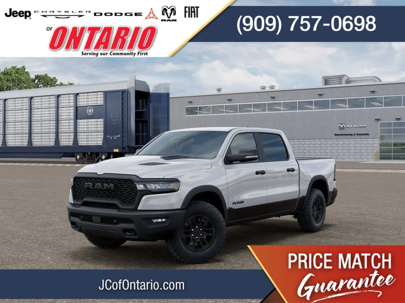 New 2026 Bright White Clear-Coat Exterior Paint RAM Rebel image 1