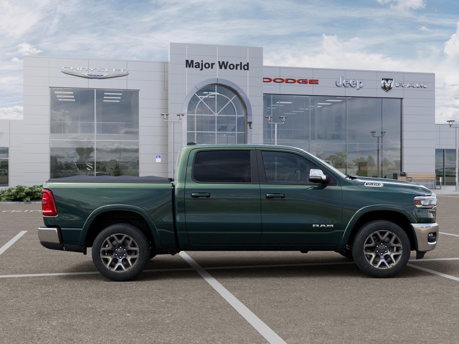 New 2026 Serrano-Green Metallic Exterior Paint RAM LARAMIE image 21
