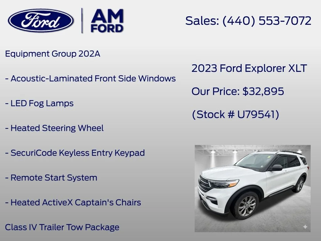 Certified Used 2023 White Metallic Ford XLT image 7