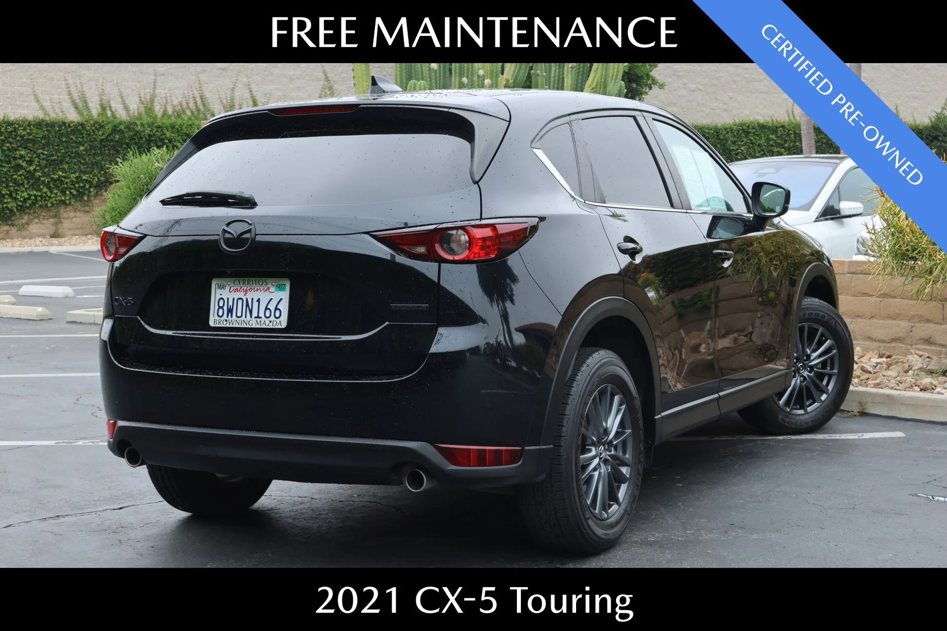 Certified Used 2021 Black Mazda Touring image 2