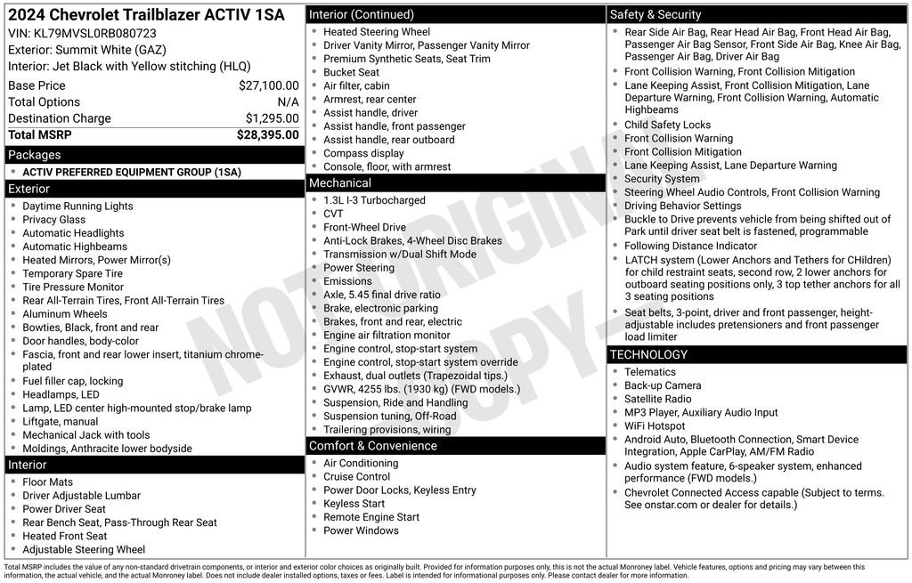 Used 2024 White Chevrolet ACTIV image 21