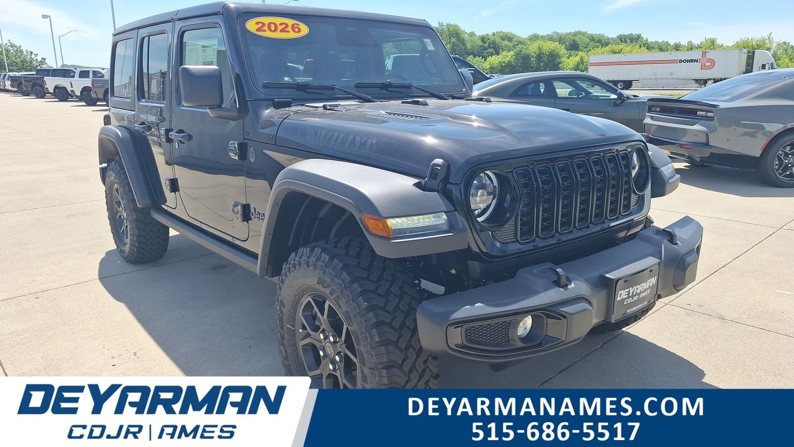 New 2026 Black Clear-Coat Exterior Paint Jeep Willys image 1