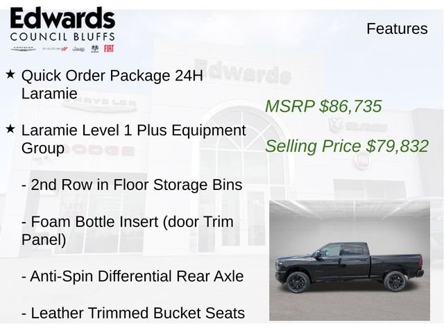 New 2026 Diamond Black Crystal Pearl-Coat Exterior Paint RAM Laramie image 8