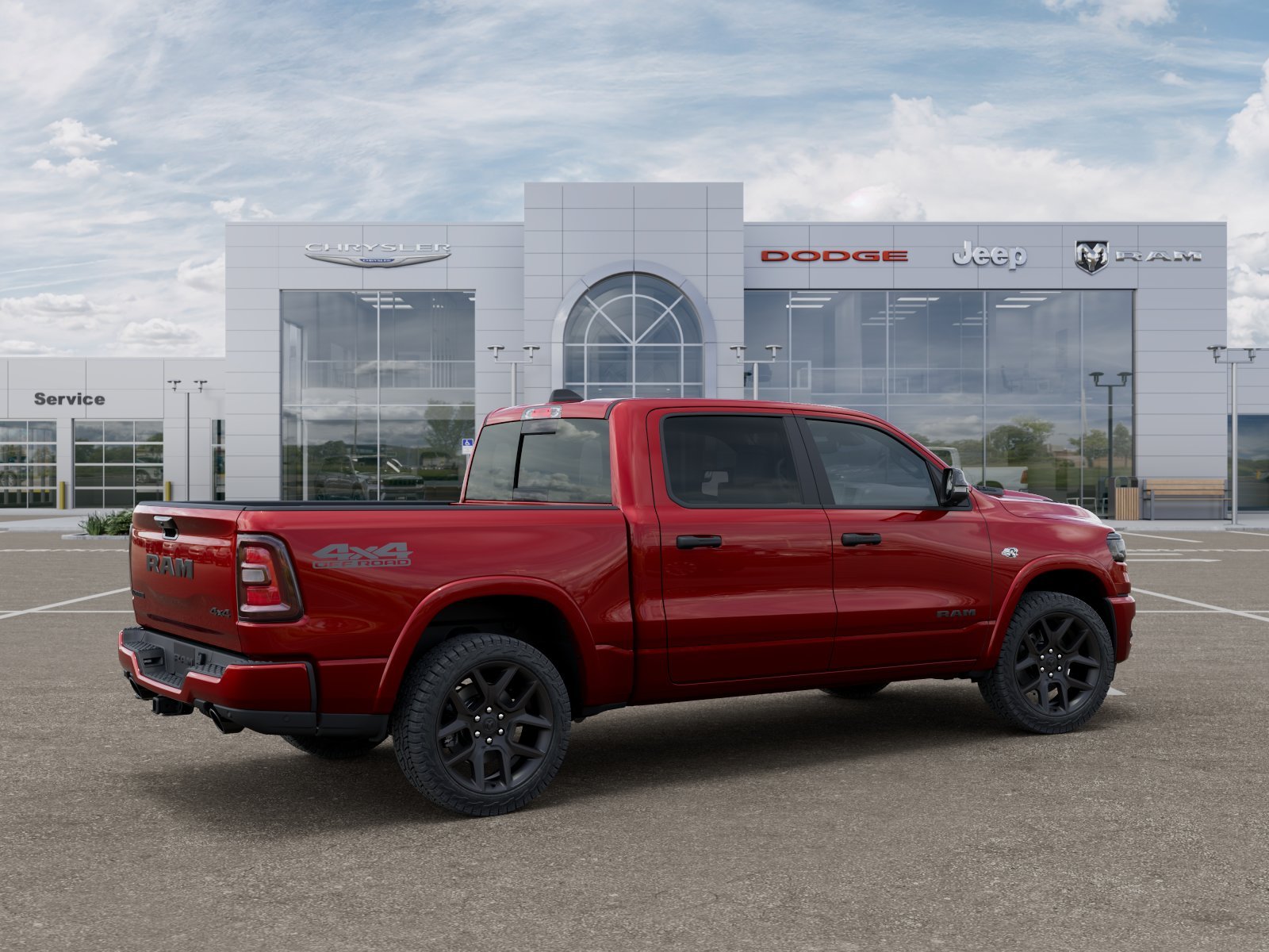 New 2026 Molten Red Pearl-Coat Exterior Paint RAM Laramie image 4