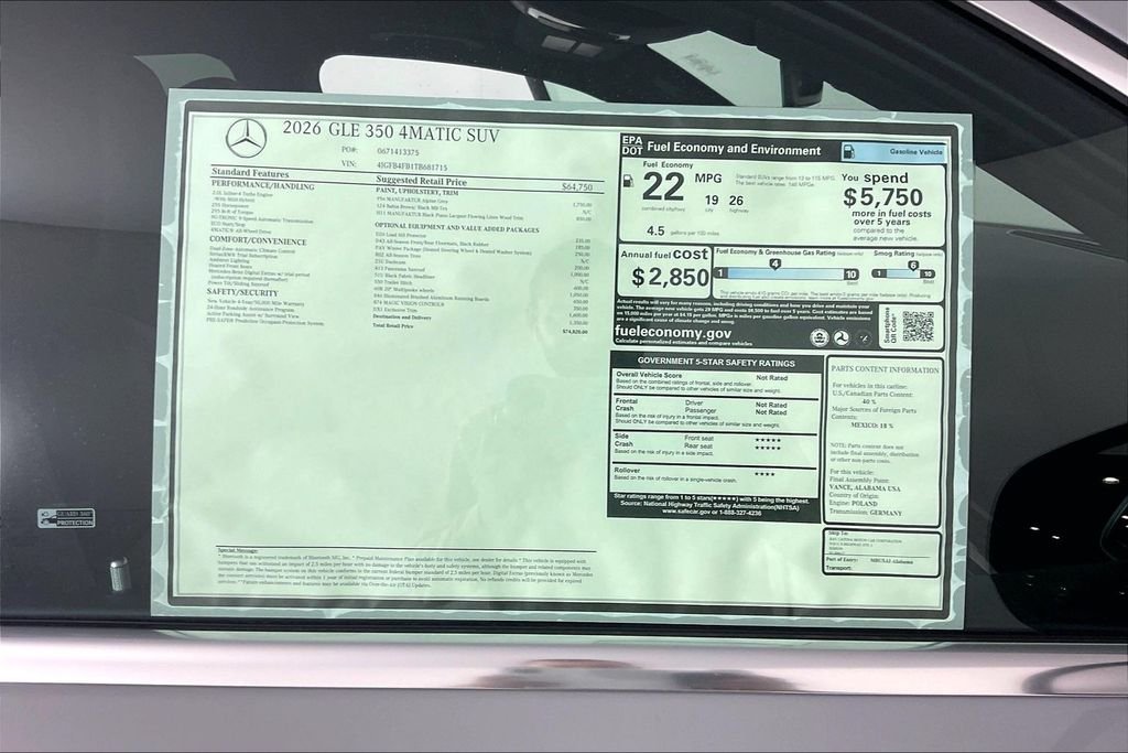 New 2026 MANUFAKTUR Alpine Grey Mercedes-Benz GLE 350 image 13