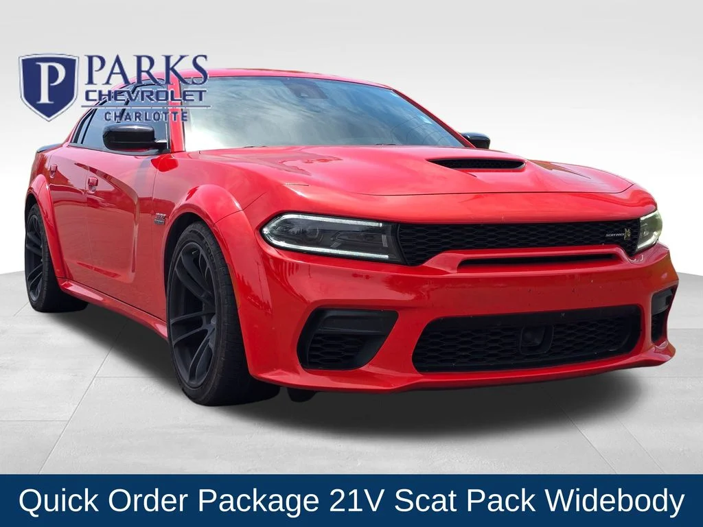Used 2023 Orange Dodge R/T Scat Pack Widebody image 1