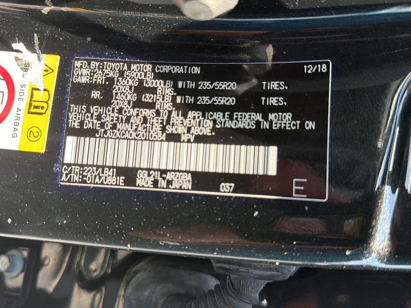 Used 2019 Caviar Lexus RX 350L Premium image 46
