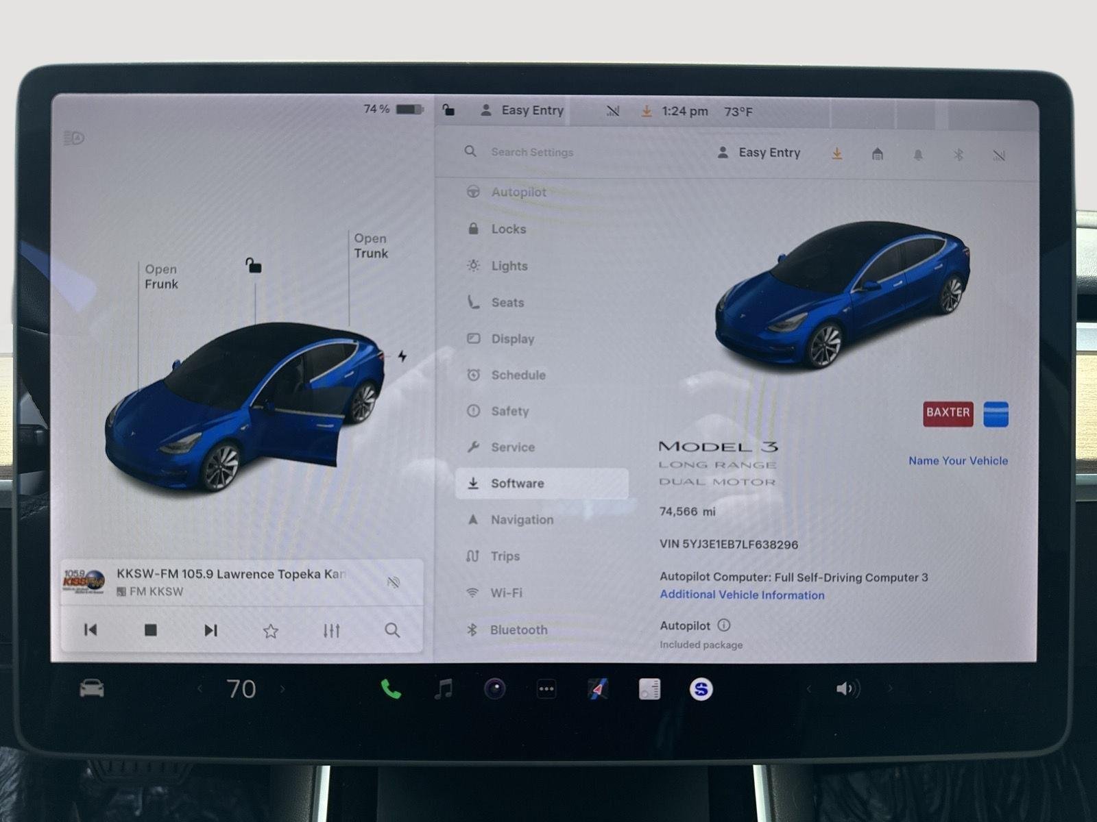 Used 2020 Tesla Model 3 Base with VIN 5YJ3E1EB7LF568296 for sale in Kansas City