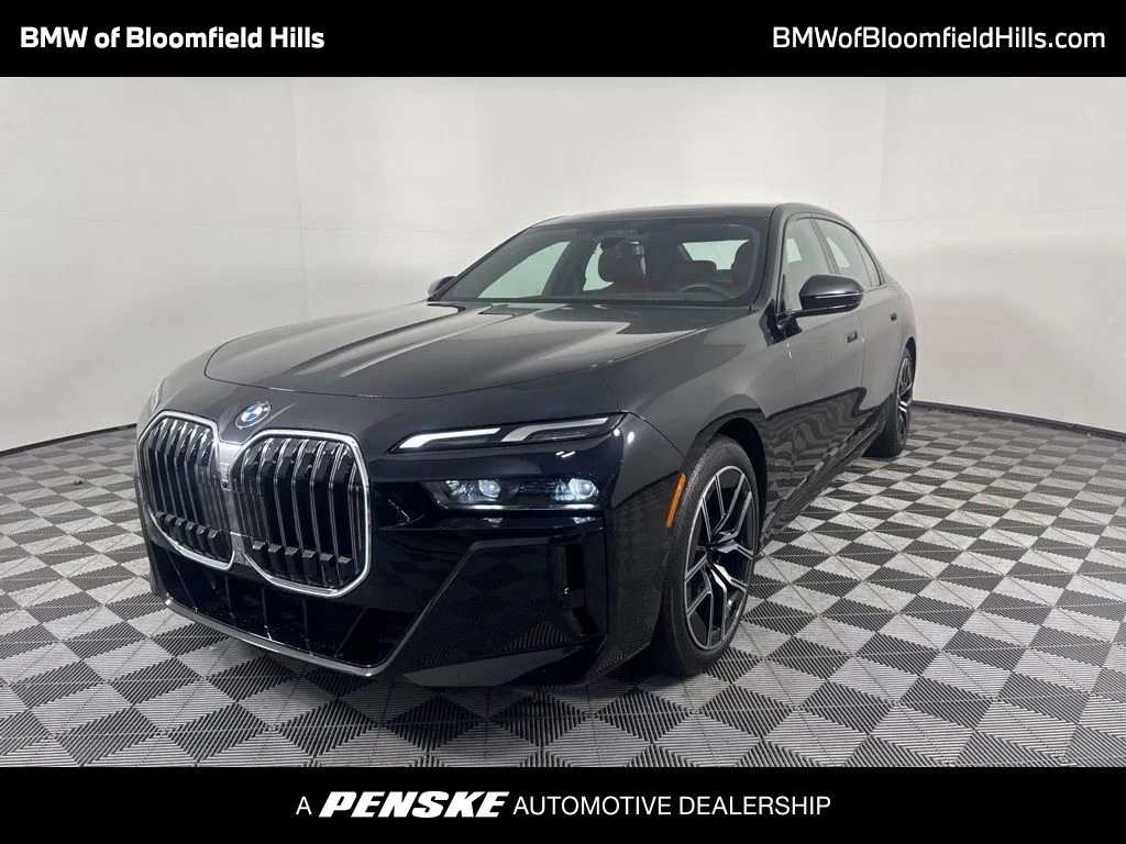 Used 2025 Black Sapphire Metallic BMW 740i xDrive image 1