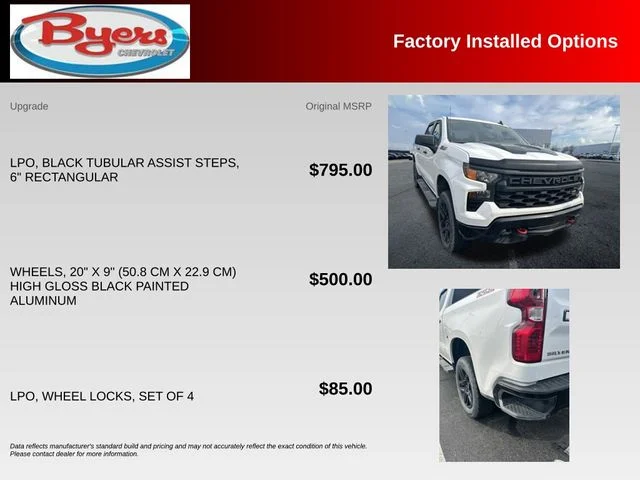 Used 2022 White Chevrolet Custom Trail Boss image 9
