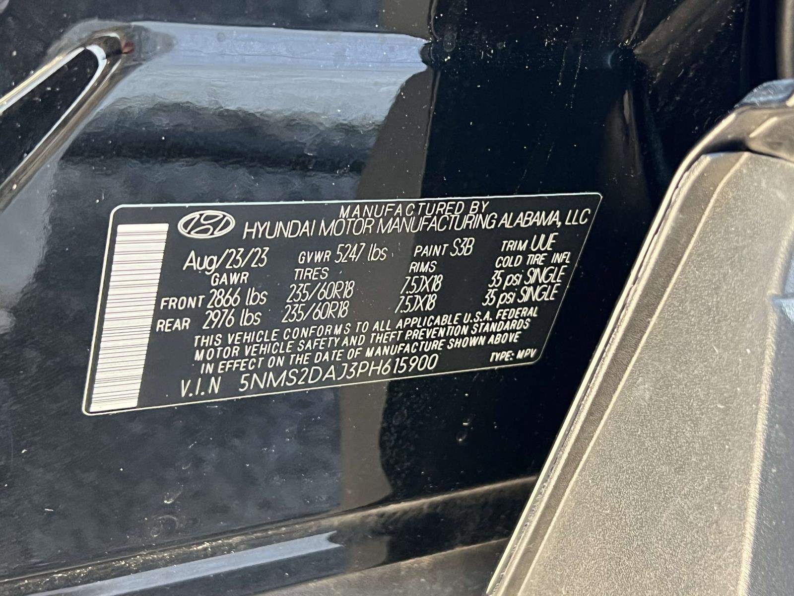 Used 2023 Twilight Black Hyundai SEL image 17