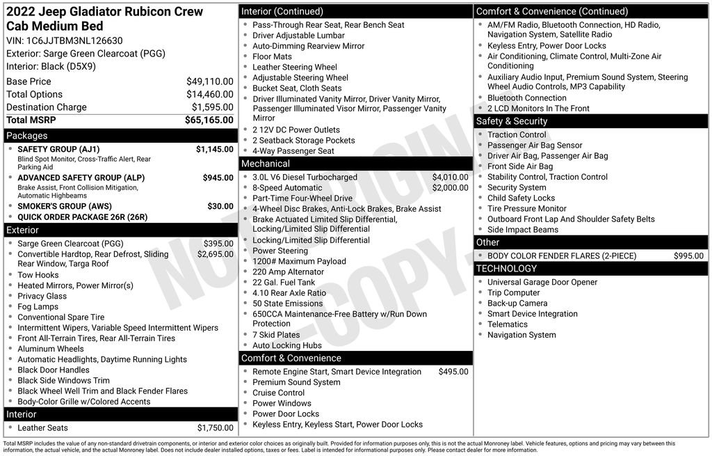 Used 2022 Green Jeep Rubicon image 9
