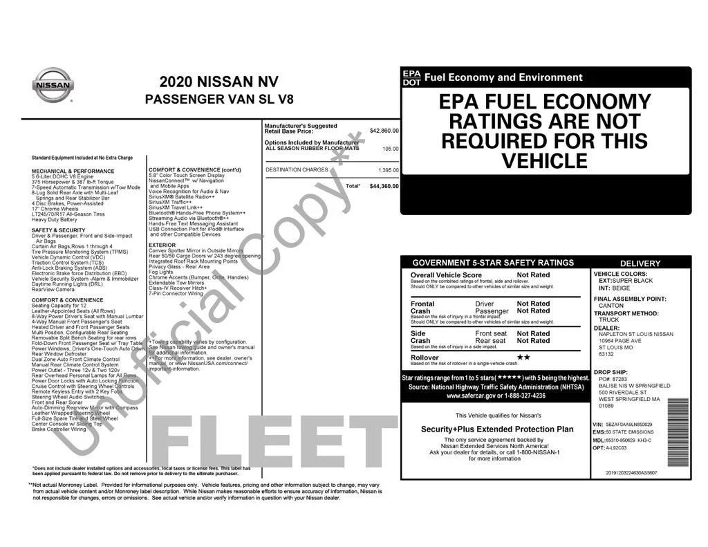 Used 2020 Black Nissan SL image 7