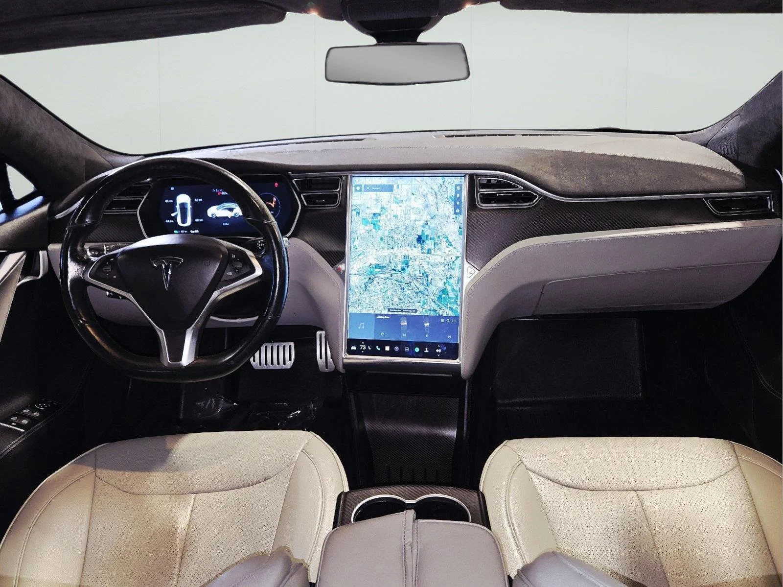 Used 2015 White Tesla P85D image 54