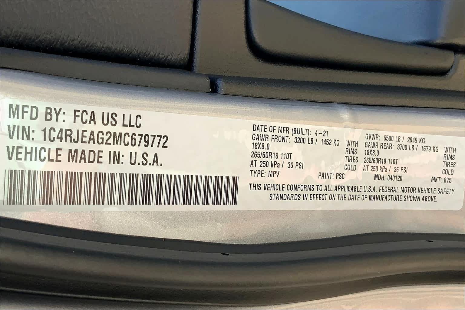 Certified Used 2021 Billet Silver Clearcoat Metallic Jeep Laredo E image 31