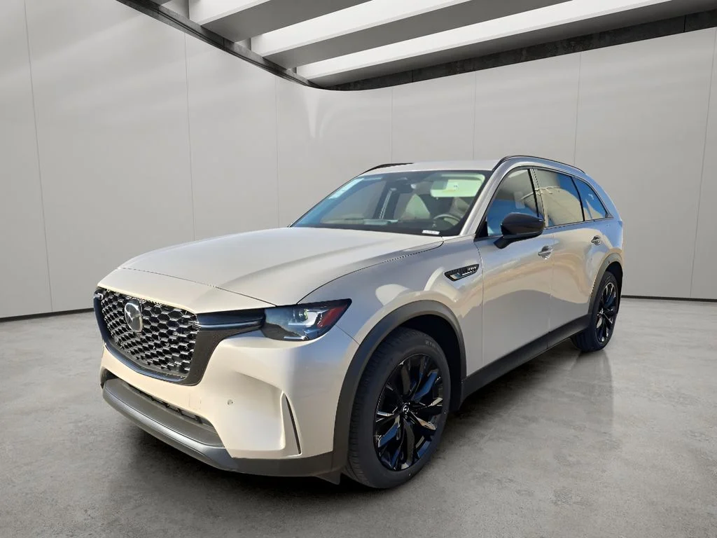 New 2025 Platinum Quartz Metallic Mazda Premium Sport AWD image 1