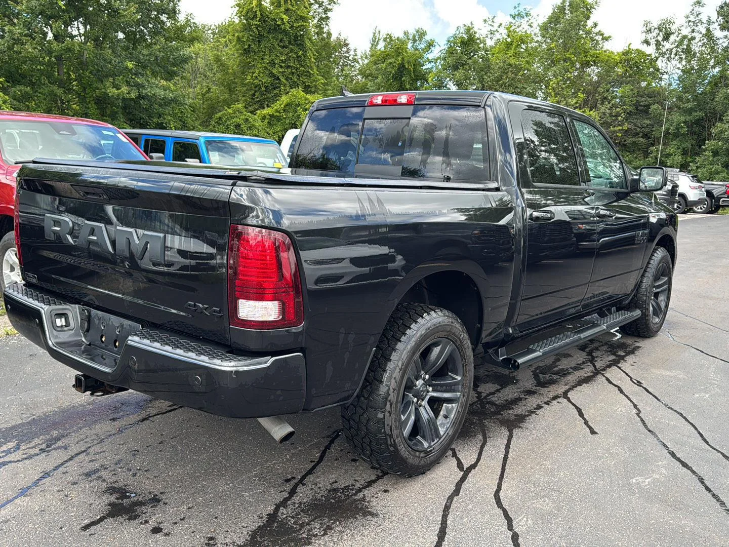 Used 2018 Brilliant Black Crystal Pearlcoat Ram Night image 3