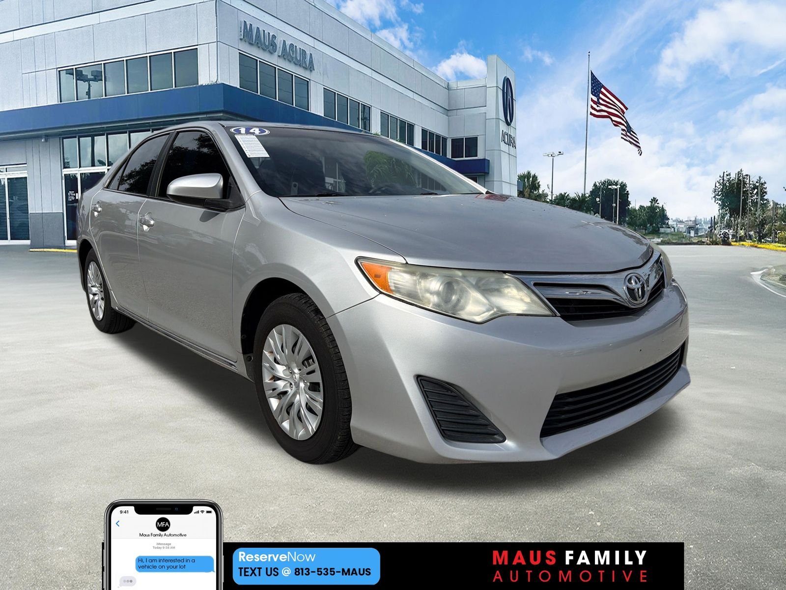 Used 2014 Silver Toyota LE image 1