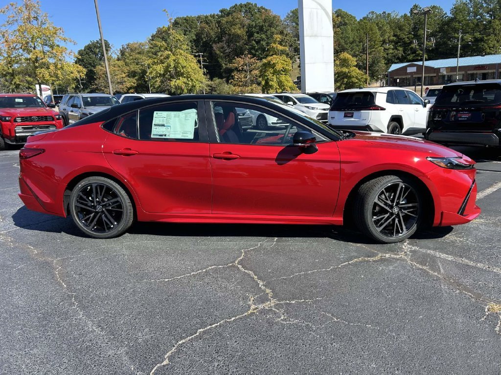 New 2027 Supersonic Red with Midnight Black Metallic roof Toyota XSE image 2