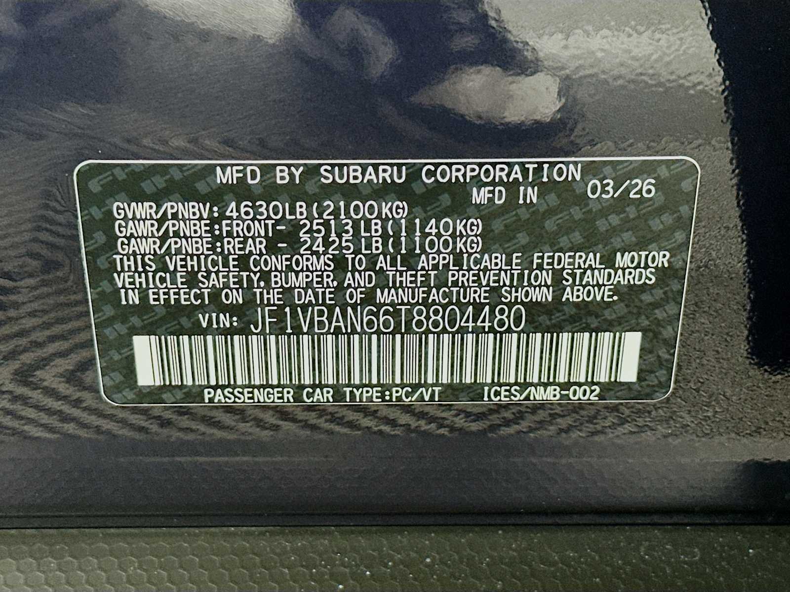 New 2026 GALAXY PURPLE PEARL Subaru Limited image 30