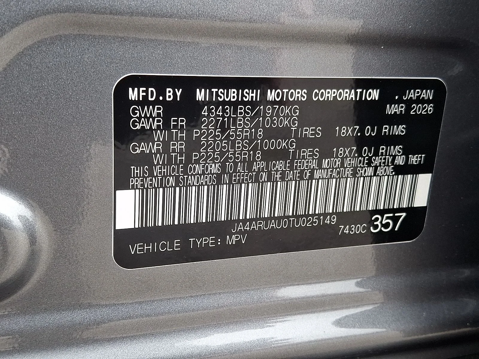 New 2026 Gray Mitsubishi 2.0 LE image 21