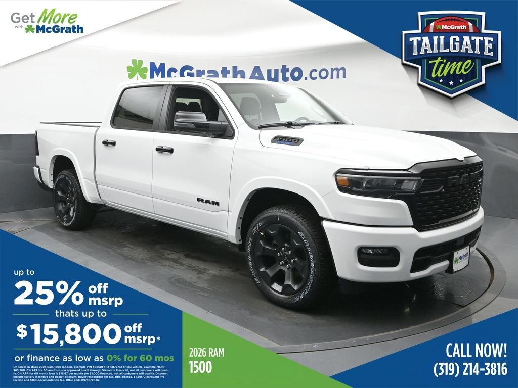 New 2026 Bright White Clearcoat RAM Big Horn/Lone Star image 1