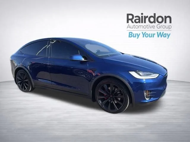 Used 2020 Blue Tesla Performance image 1