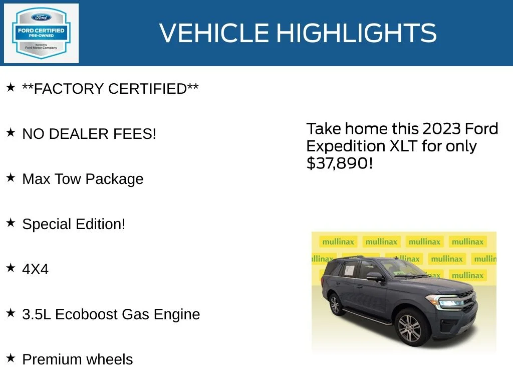 Certified Used 2023 Blue Ford XLT image 12