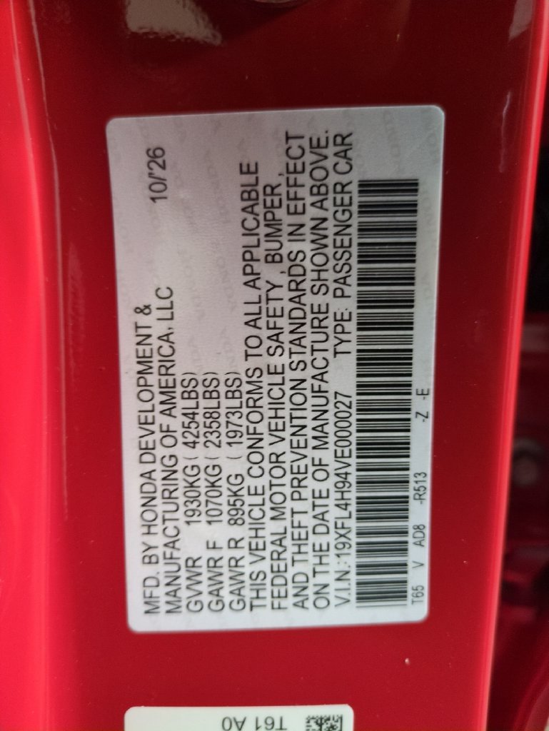 New 2027 Rallye Red Honda Hybrid image 33