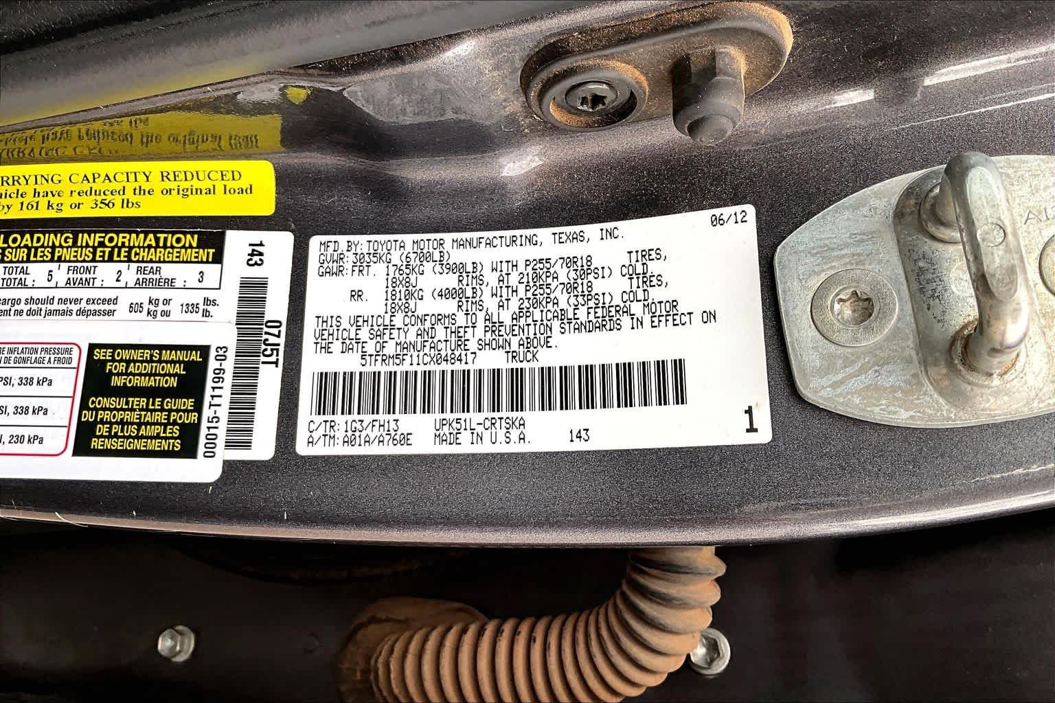 Used 2012 Magnetic Gray Metallic Toyota  image 34