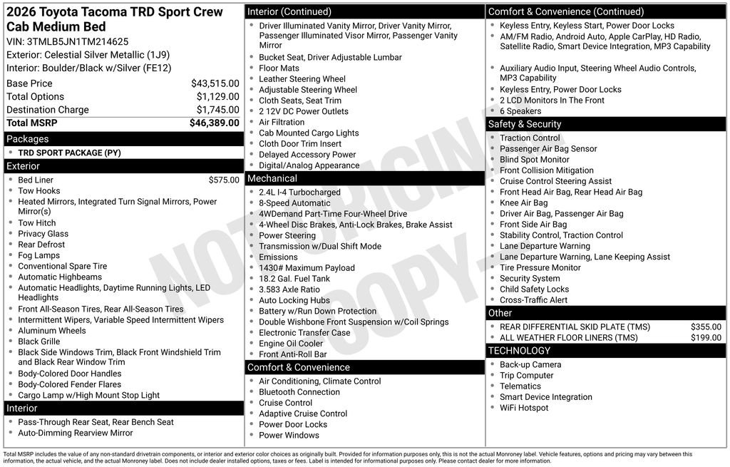 Used 2026 Silver Toyota TRD Sport image 11