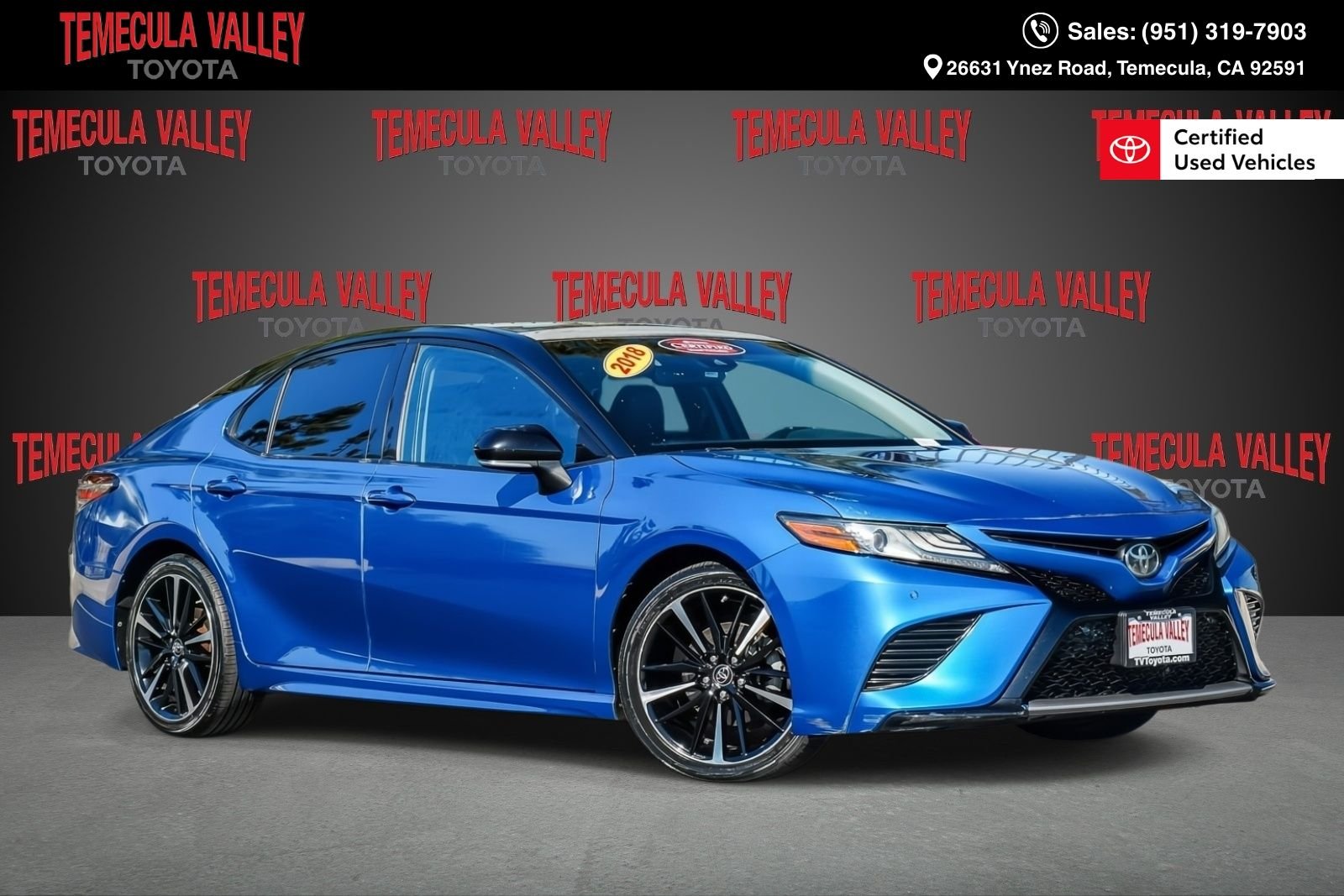 Certified Used 2018 Midnight Black Metallic Toyota XSE image 1