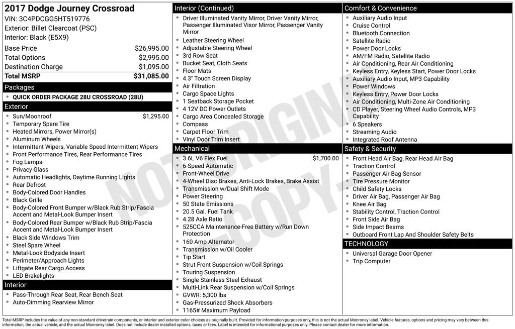 Used 2017 Silver Dodge Crossroad image 7