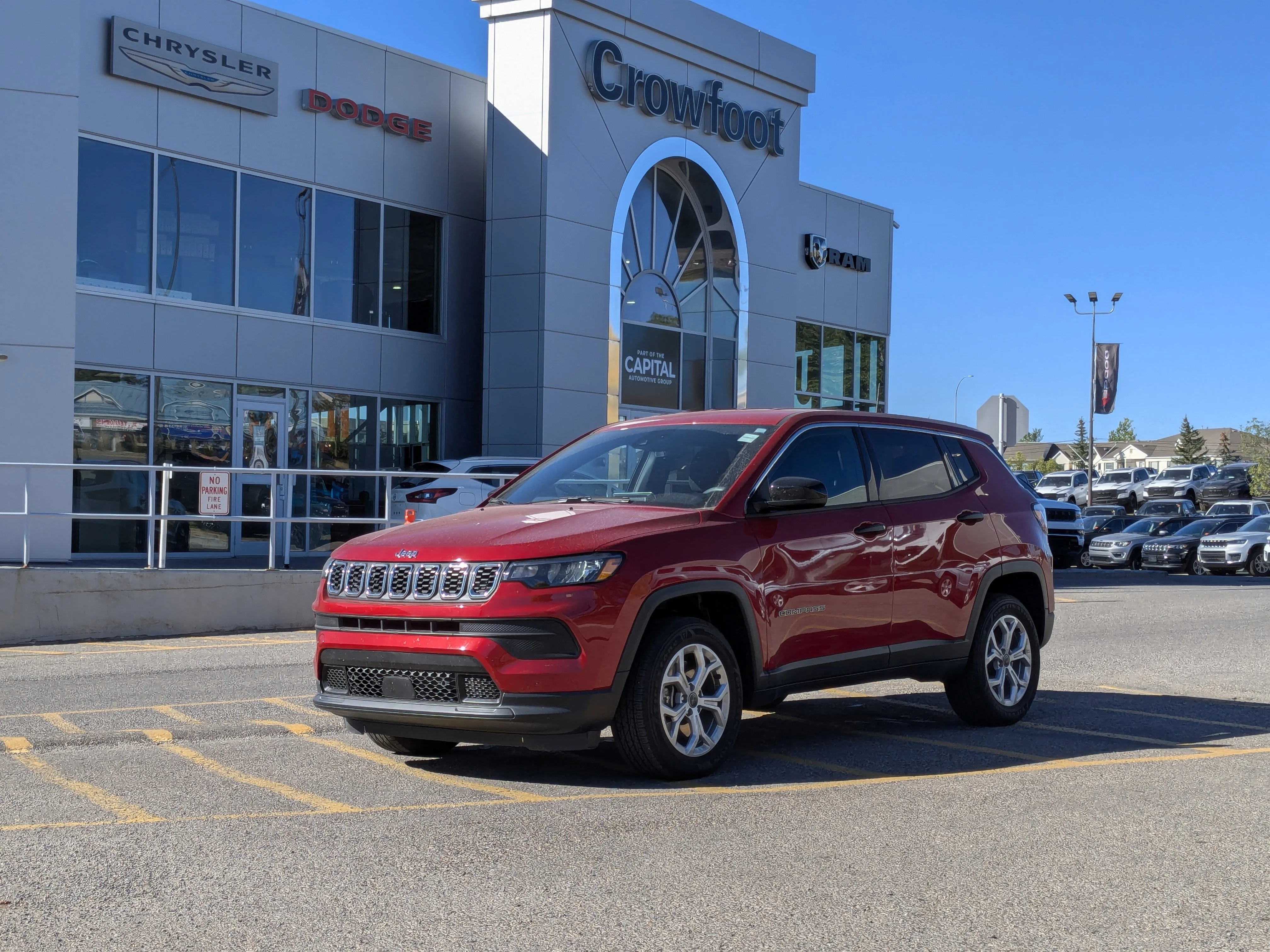 New 2025 Red Jeep Sport - - Forward Collision Warning - LED Head Lamps - Heated Seats and More! image 1