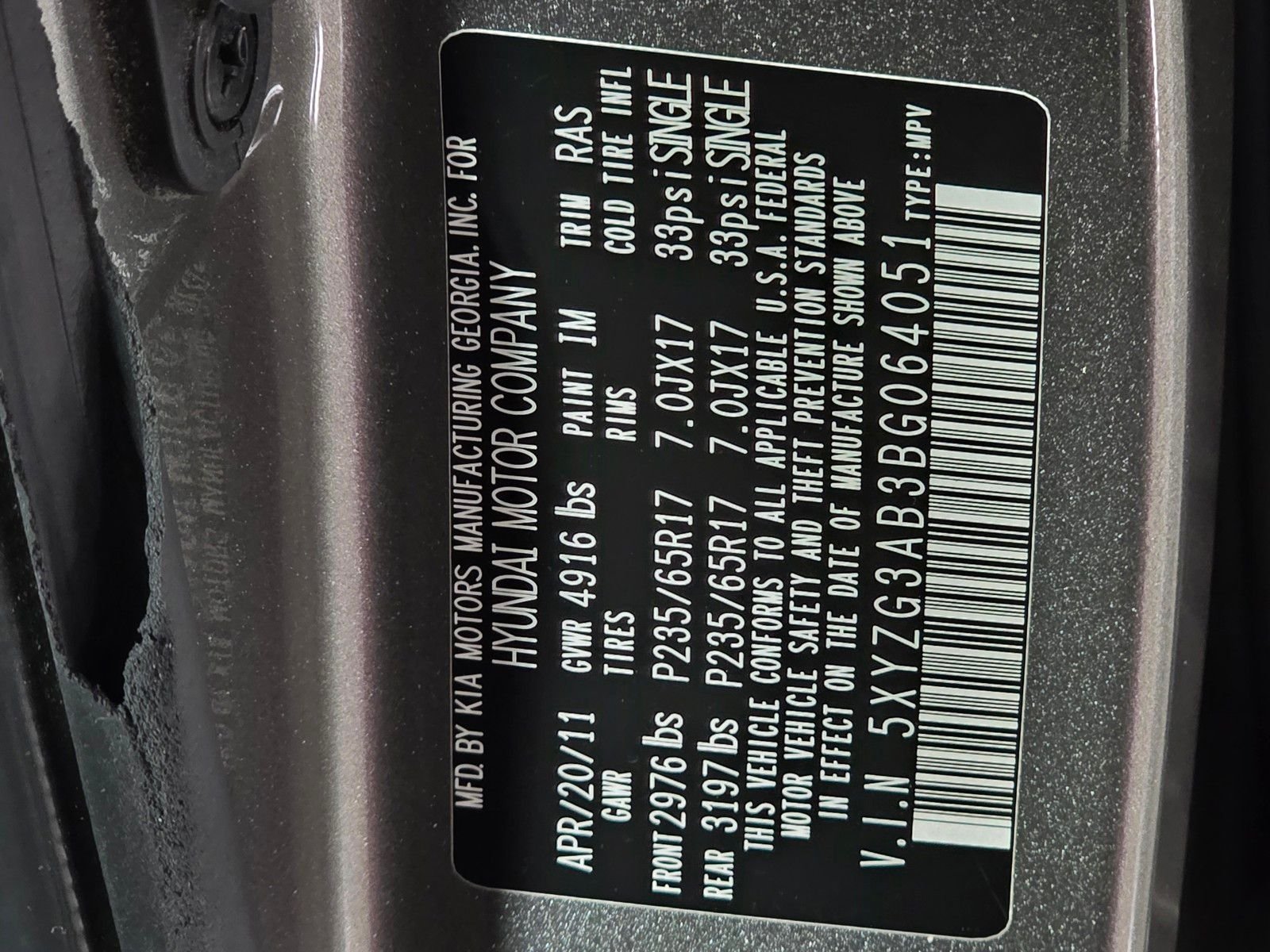 Used 2011 Mineral Gray Hyundai GLS image 33