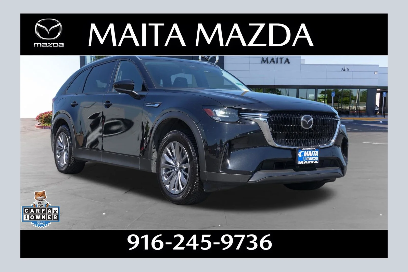 Used 2024 Jet Black Mica Mazda Preferred image 1