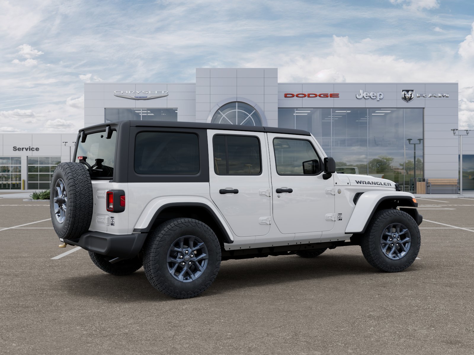 New 2026 Bright White Clear-Coat Exterior Paint Jeep 85th Anniversary Edition image 4