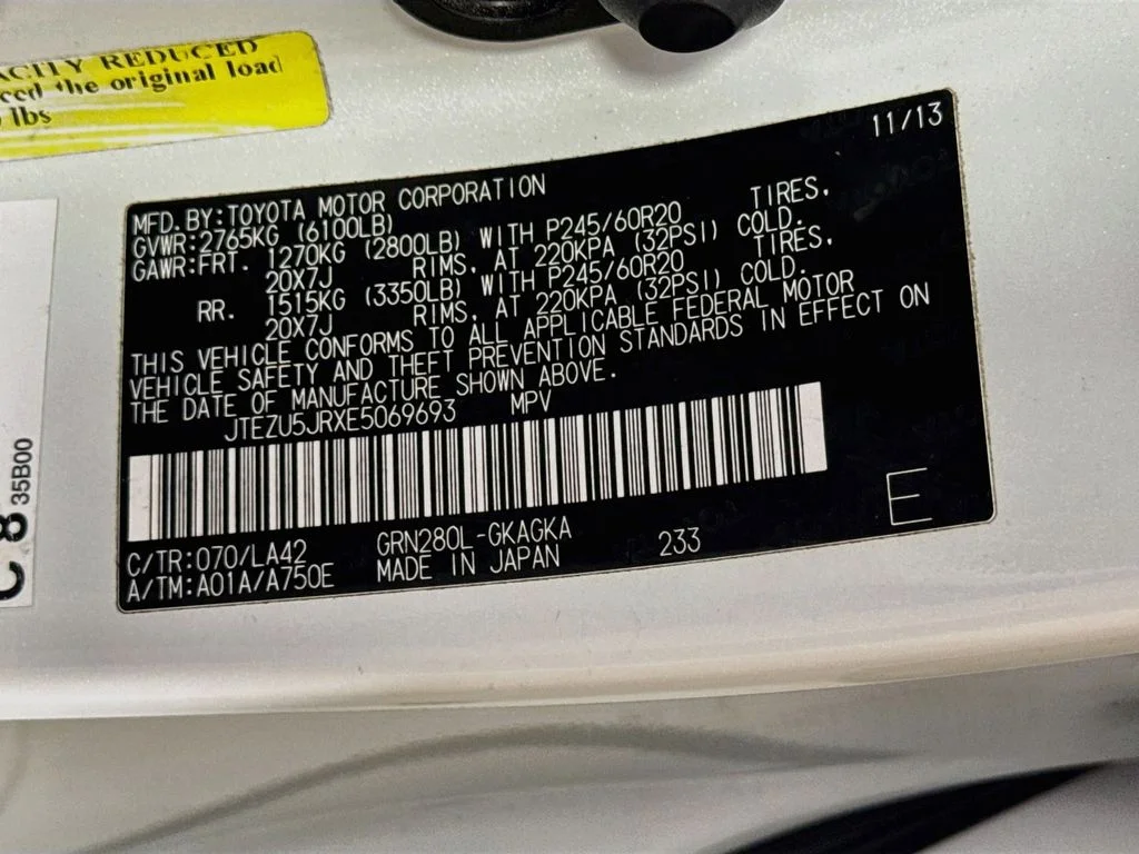 Used 2014 White Toyota Limited image 42