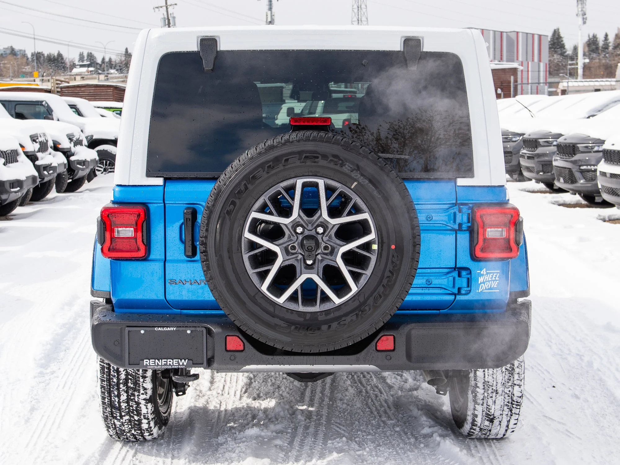 New 2026 Blue Jeep Sahara WhiteCap* 4 Door 4x4, McKinley Leather, Blind-Spot image 4