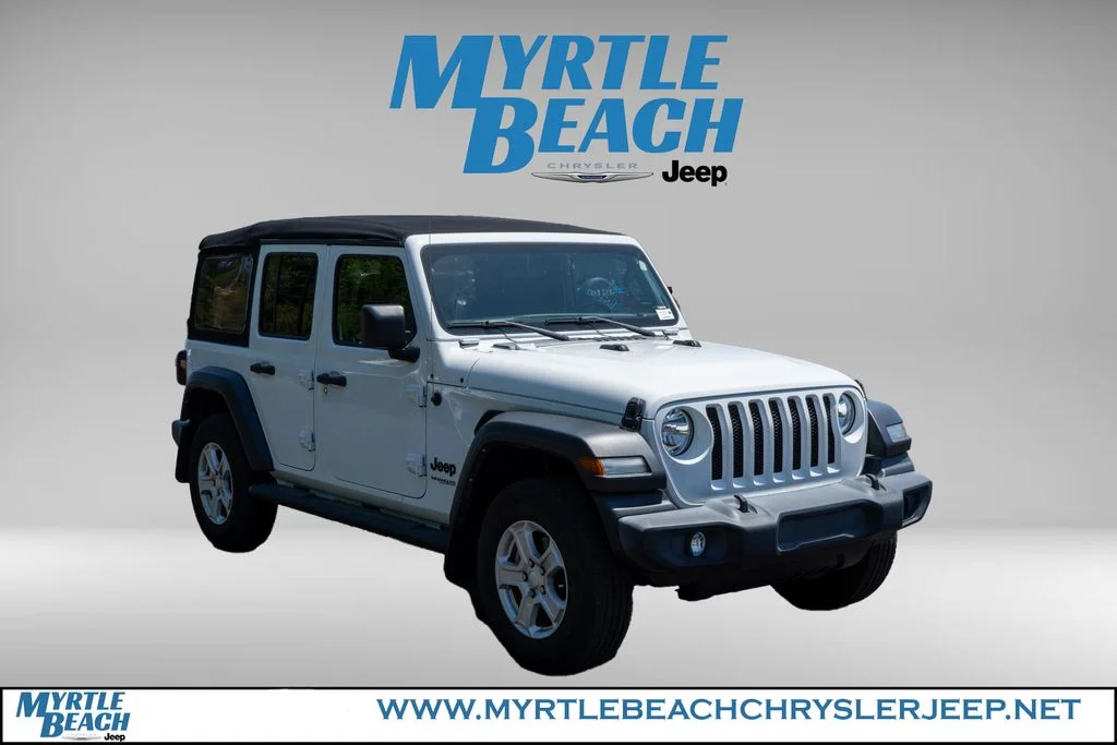 Used 2022 Bright White Clearcoat Jeep Unlimited Sport S image 8