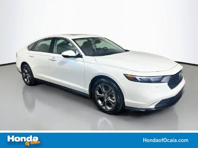 Certified Used 2023 Platinum White Pearl Honda HYBRID EX-L BD image 1