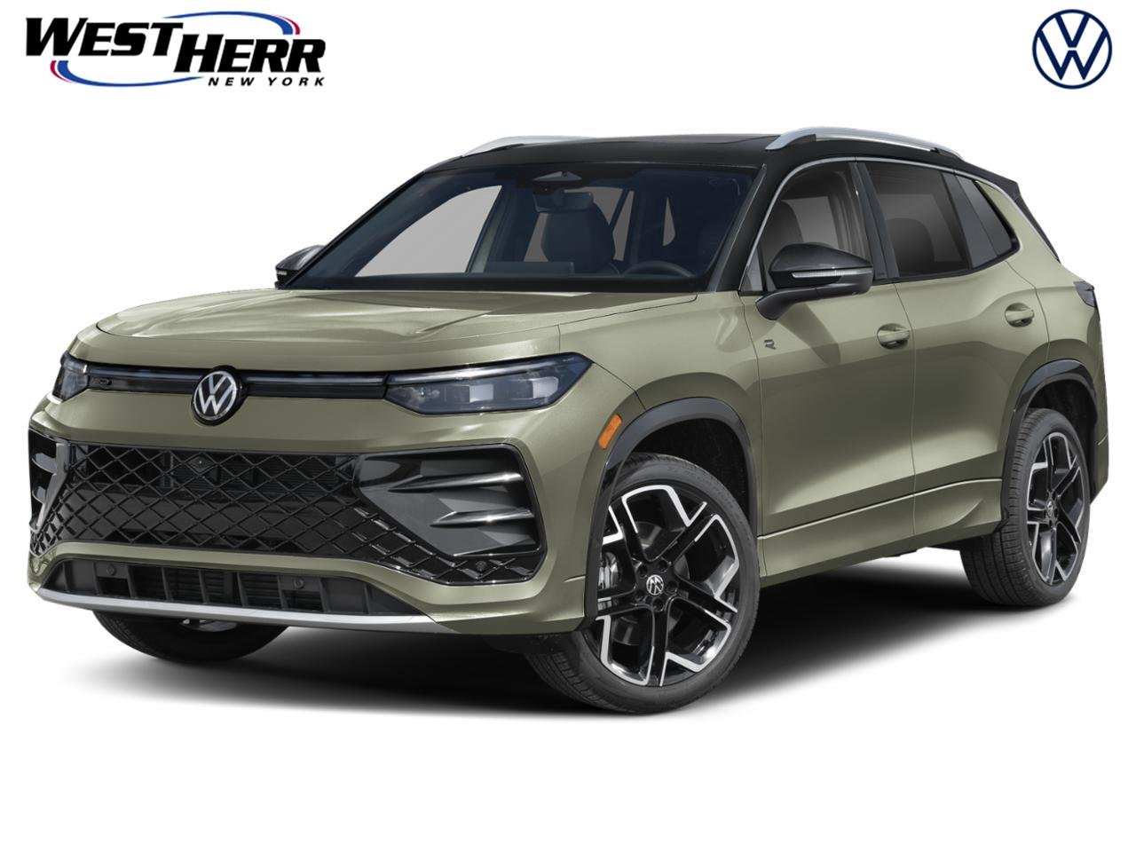 New 2026 Avocado Green w/Deep Black Roof Volkswagen SEL R-Line Turbo image 1
