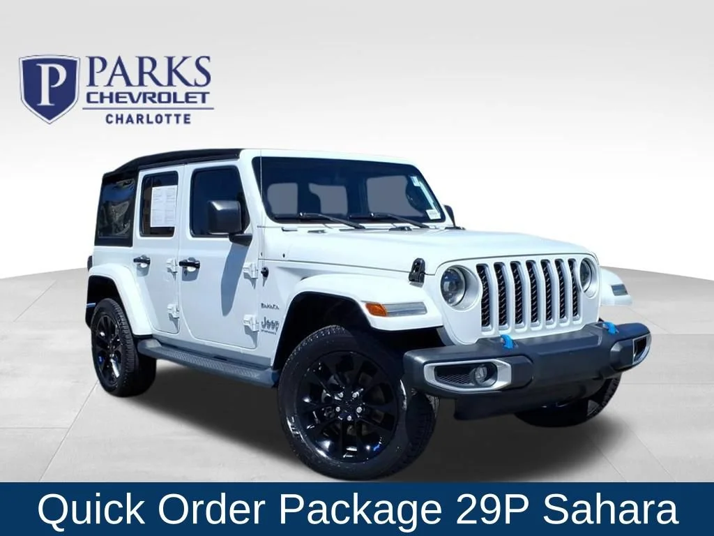 Used 2023 White Jeep Sahara 4x4 image 1