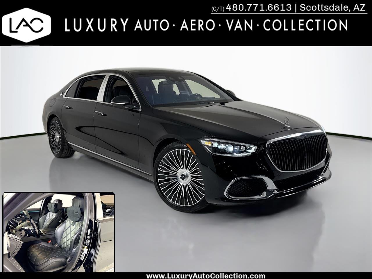 Used 2022 Black Mercedes-Benz Maybach S 580 | Exec Seating | Rear TVs image 1