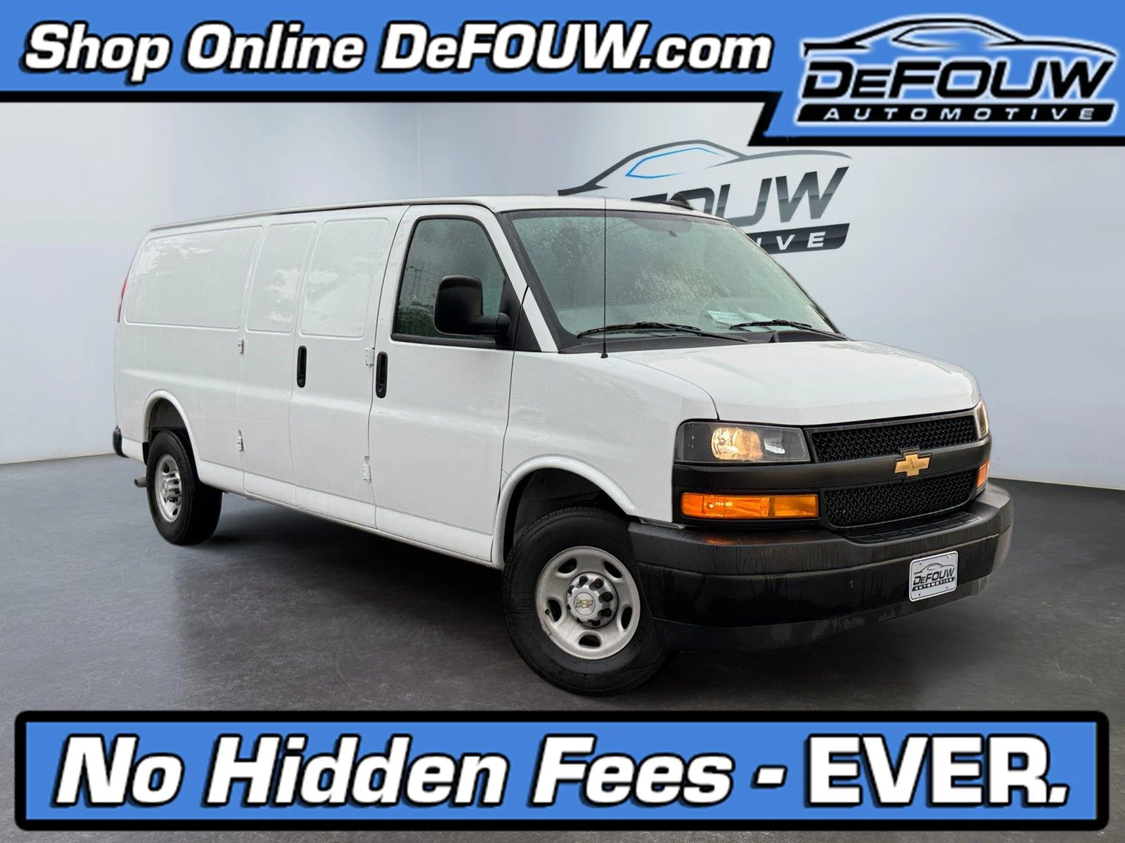 Used 2025 Summit White Chevrolet Extended Cargo Van image 1