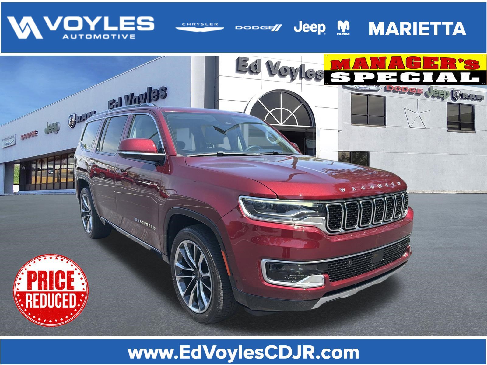 Used 2022 Velvet Red Pearlcoat Jeep Series III image 1