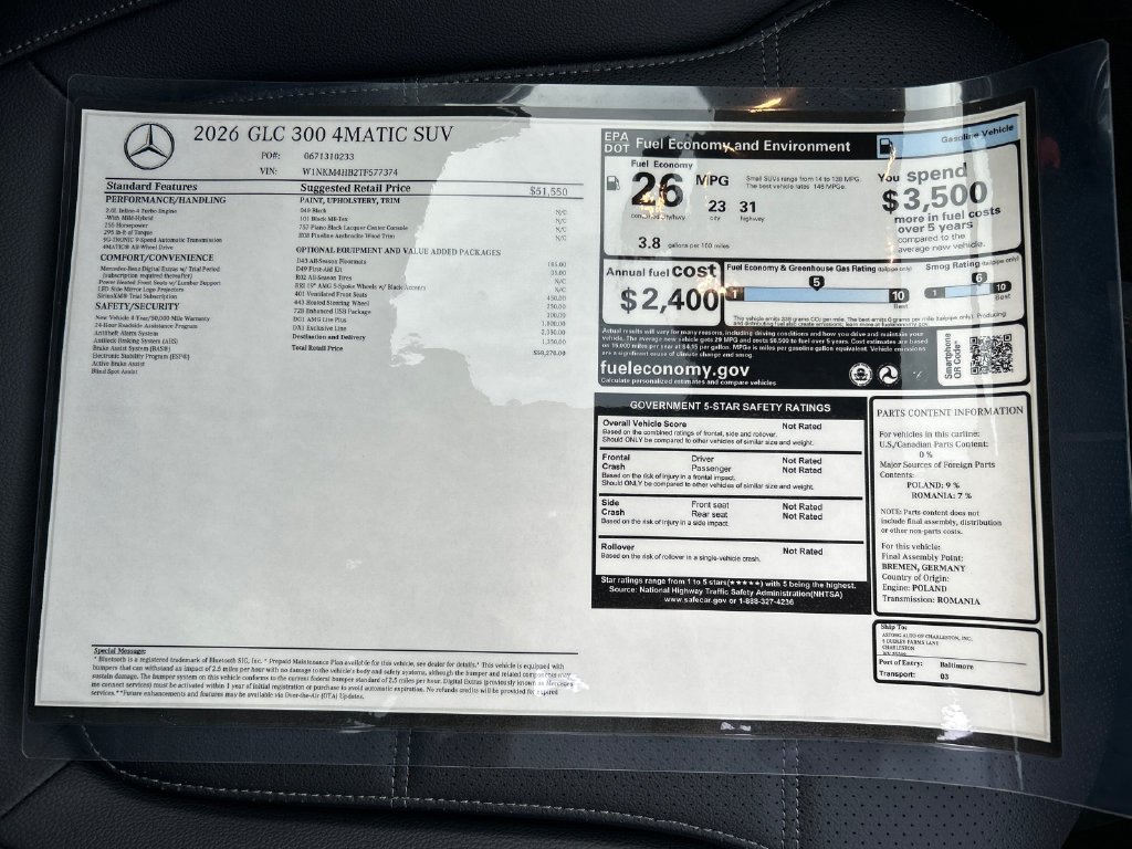 New 2026 Black Mercedes-Benz GLC 300 image 72