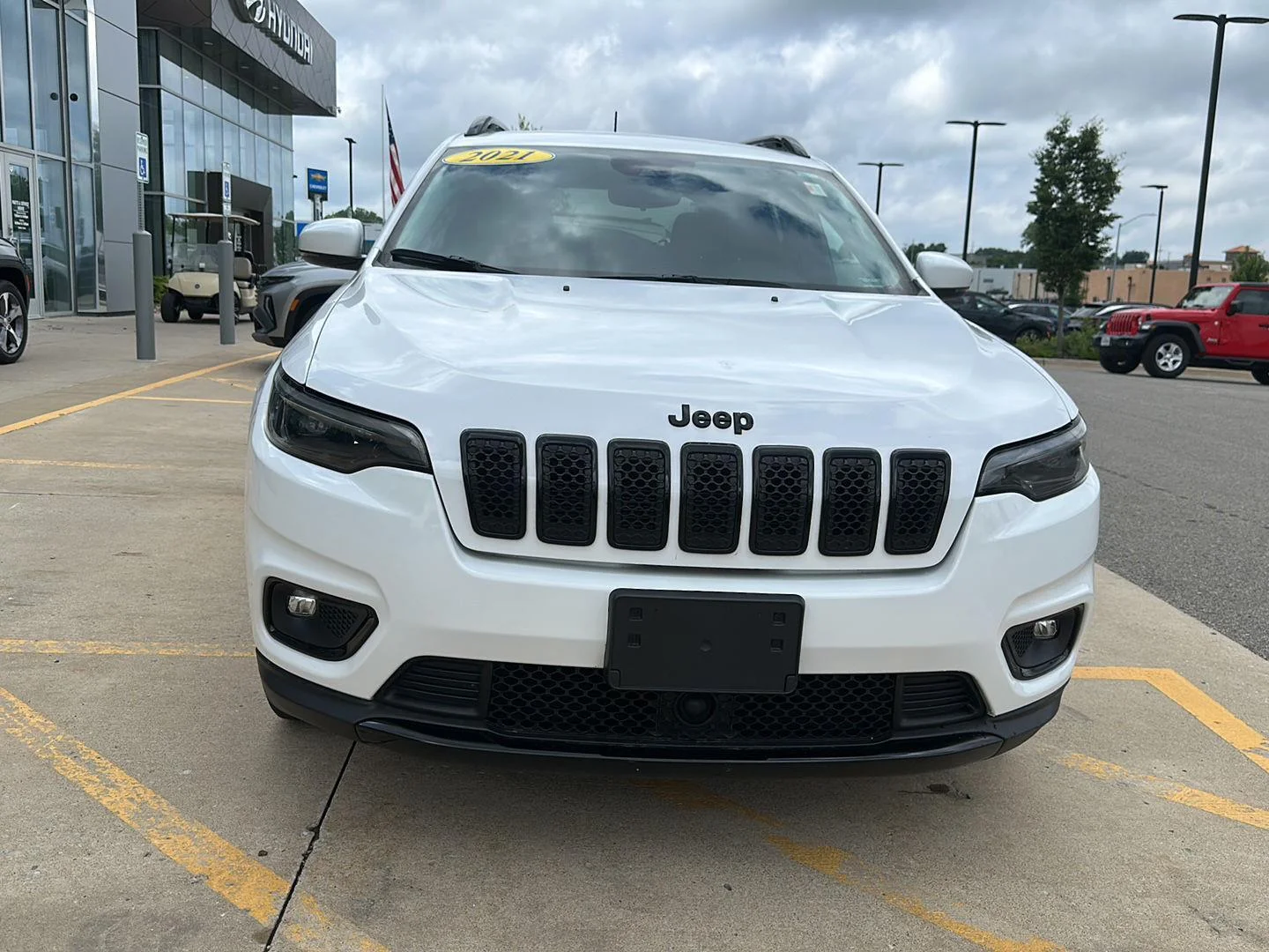 Certified Used 2021 Bright White Clearcoat Jeep Altitude image 6